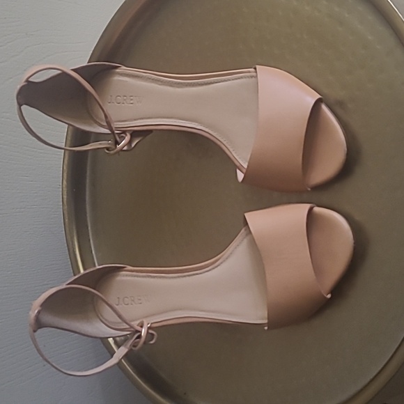 J.Crew Demi Wedge leather Sandals Sz 8.5 - Picture 1 of 7